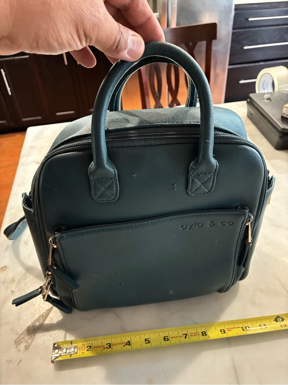 Ayla And Co Diaper Bag Olive Vegan Backpack